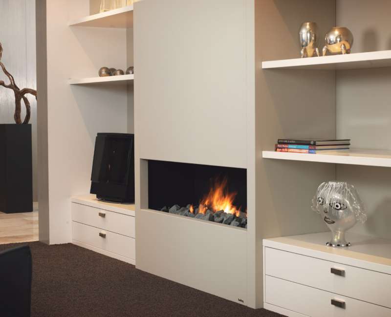 Offener Kamin, offene Kamine, Boley, modern, Einbaukamin, Gaskamine, Gaskamin